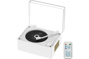 VASTTRON Portable CD Player for Home with Bluetooth 5.3, Hi-Fi Dual Speakers,3.5mm AUX, USB Playback Retro CD Player (White)