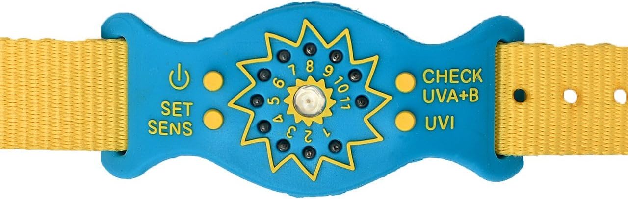 Sunflower Knitted Bracelet With UV Meter Ocean Blue