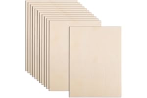 AWIZOM 12 Pack Basswood Sheets for Crafts-12 x 16 x 1/8 Inch- 3mm Thick Plywood Sheets with Smooth Surfaces Unfinished Wood Boards for Laser Cutting, Wood Burning, Architectural Models, Staining