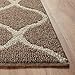 Maples Rugs Rebecca Contemporary Kitchen Rugs Non Skid Accent Area Carpet [Made in USA], 1'8 x 2'10, Café Brown/White