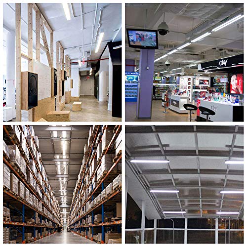 R17D/HO 8FT LED Light Bulbs - JESLED LED Tubes 45W (110w Equivalent), 6000K Cool White, 4800LM, Frosted Cover, Dual Ended Power, Ballast Bypass, F96T12/CW/HO Fluorescent Replacement (20-Pack)