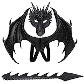 Ho.Volta Children's Dragon Wing Costume Dinosaur Tail Mask Set Cosplay Kids Halloween Dragon Costume