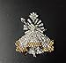 Silver yellow gorgeous princess shape brooch