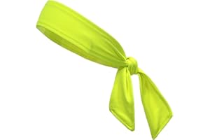 Kenz Laurenz Headbands Tie on Headband for Women Men Running Athletic Hair Head Band Elastic Sports Sweat Basketball Sweatband Stetchy Yoga Workout Sweatbands Adjustable Non-Slip Moisture Wicking