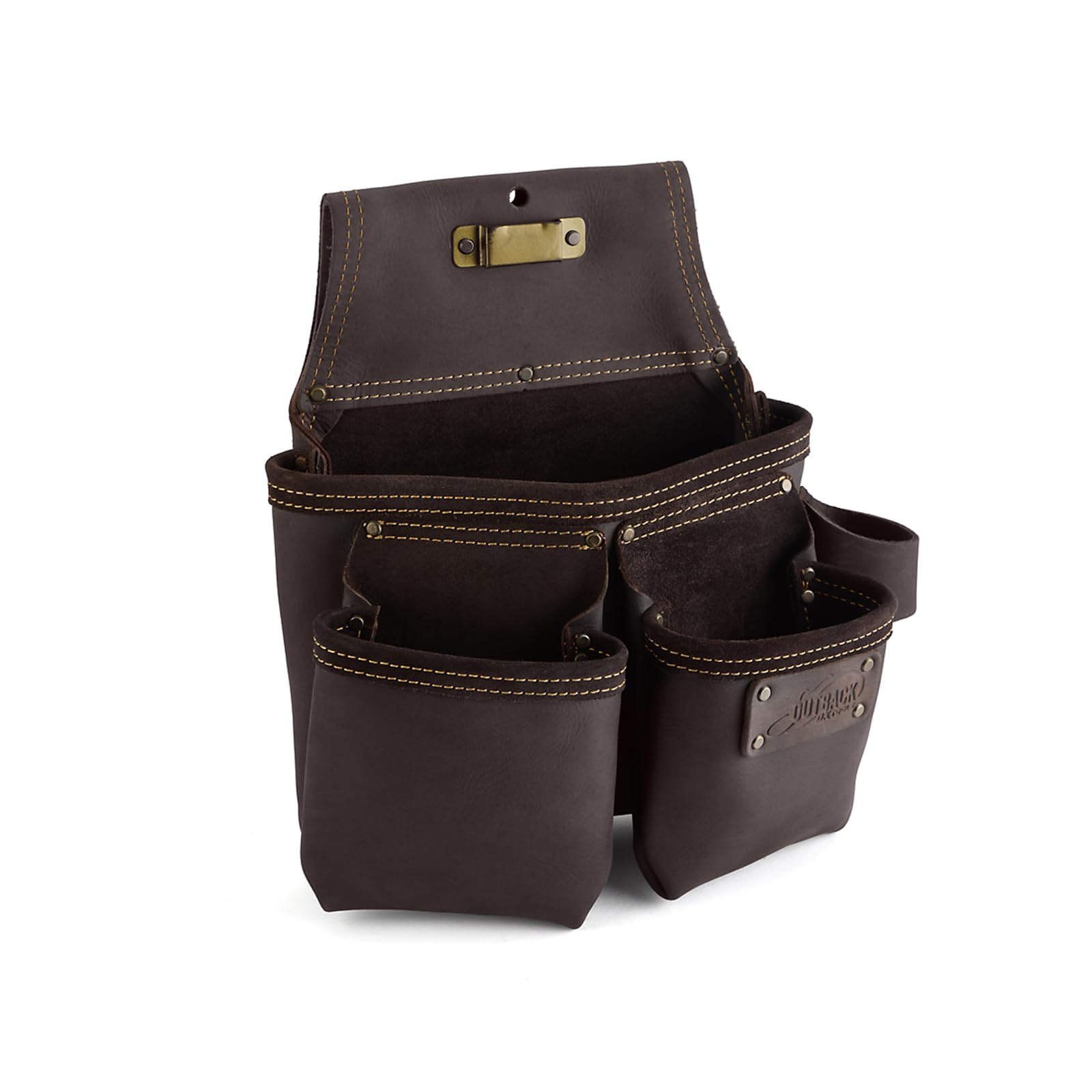 OX Pro Framer's Tool Bag, Oil-Tanned Leather, 3 Pouch