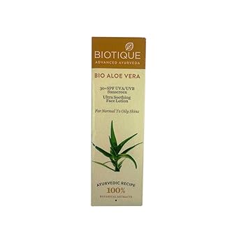 BIOTIQUE BIO ALOE VERA 30+ SPF UVA/UVB SUNSCREEN LOTION 120ML