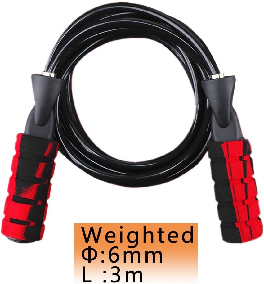 FEELCAT Skipping Rope Tangle-Free with Ball Bearings Rapid Speed Jump Rope Cable and 6” Memory Foam Handles Ideal for Aerobic Exercise Like Speed Training,Endurance Training and Fitness Gym