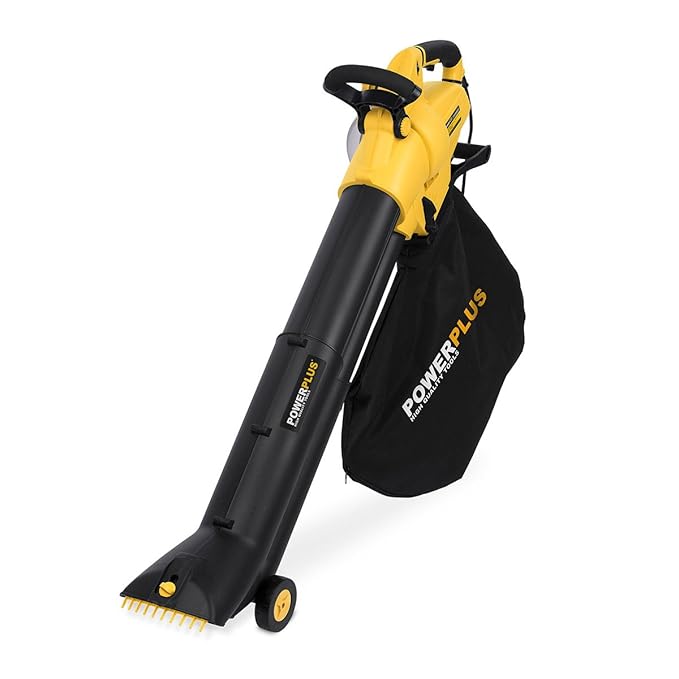 Powerplus 3000w 4in1 Leaf Blower and Vacuum with Telescopic Tube, Wheel