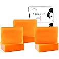Kojie San Skin Brightening Soap - Original Kojic Acid, Dark Spot Remover Soap Bar with Coconut & Tea Tree Oil -135g x 6 Bars