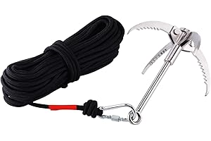 Ant Mag Grappling Hook Stainless Steel Claw Carabiner for Camping Hiking Tree Grabbing and Water Lifting Salvage