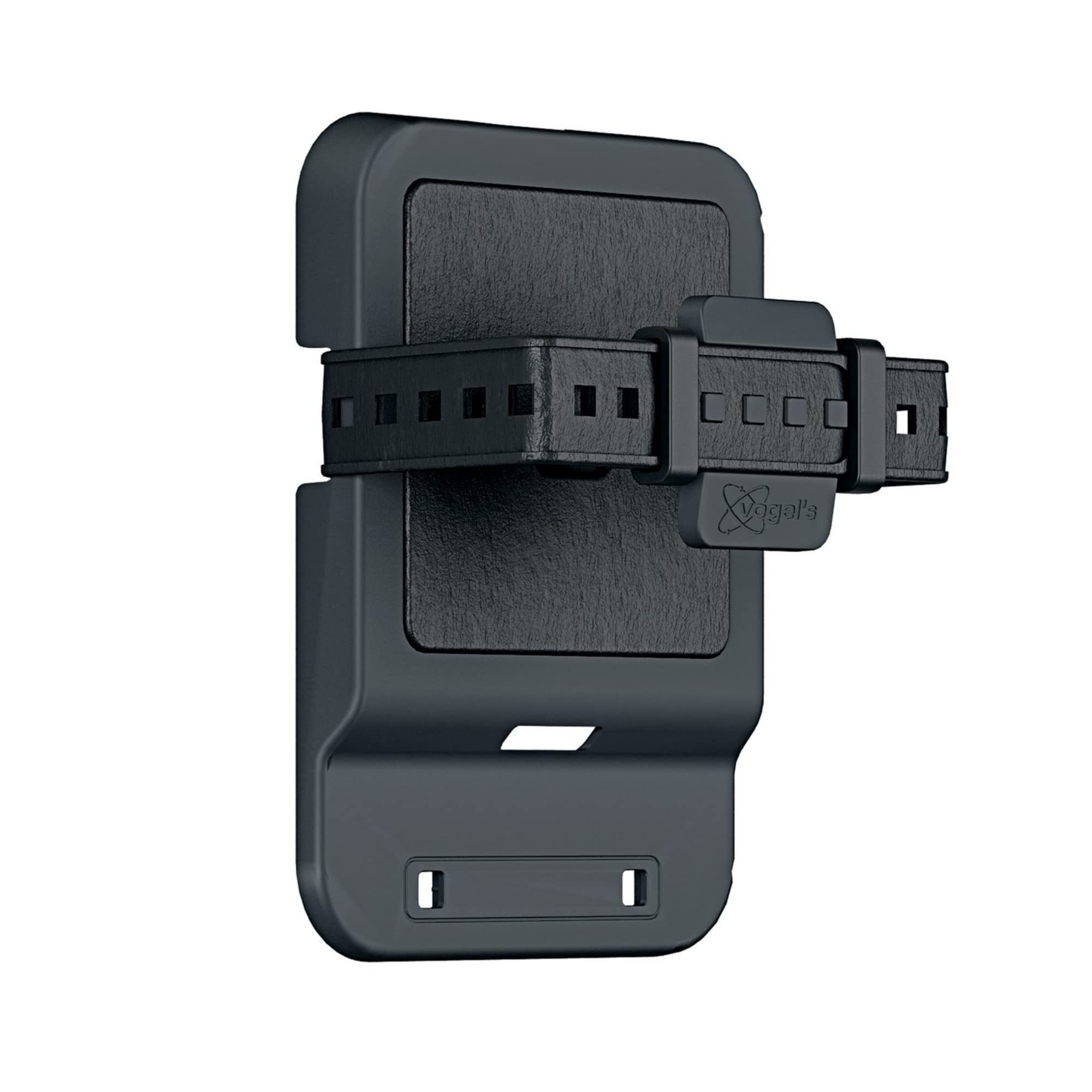 Vogel's TVA 6400 media box holder, compatible with all models, suitable for almost all media boxes with a maximum size of 190 x 130 x 45 mm and maximum weight of 1.5 kg.
