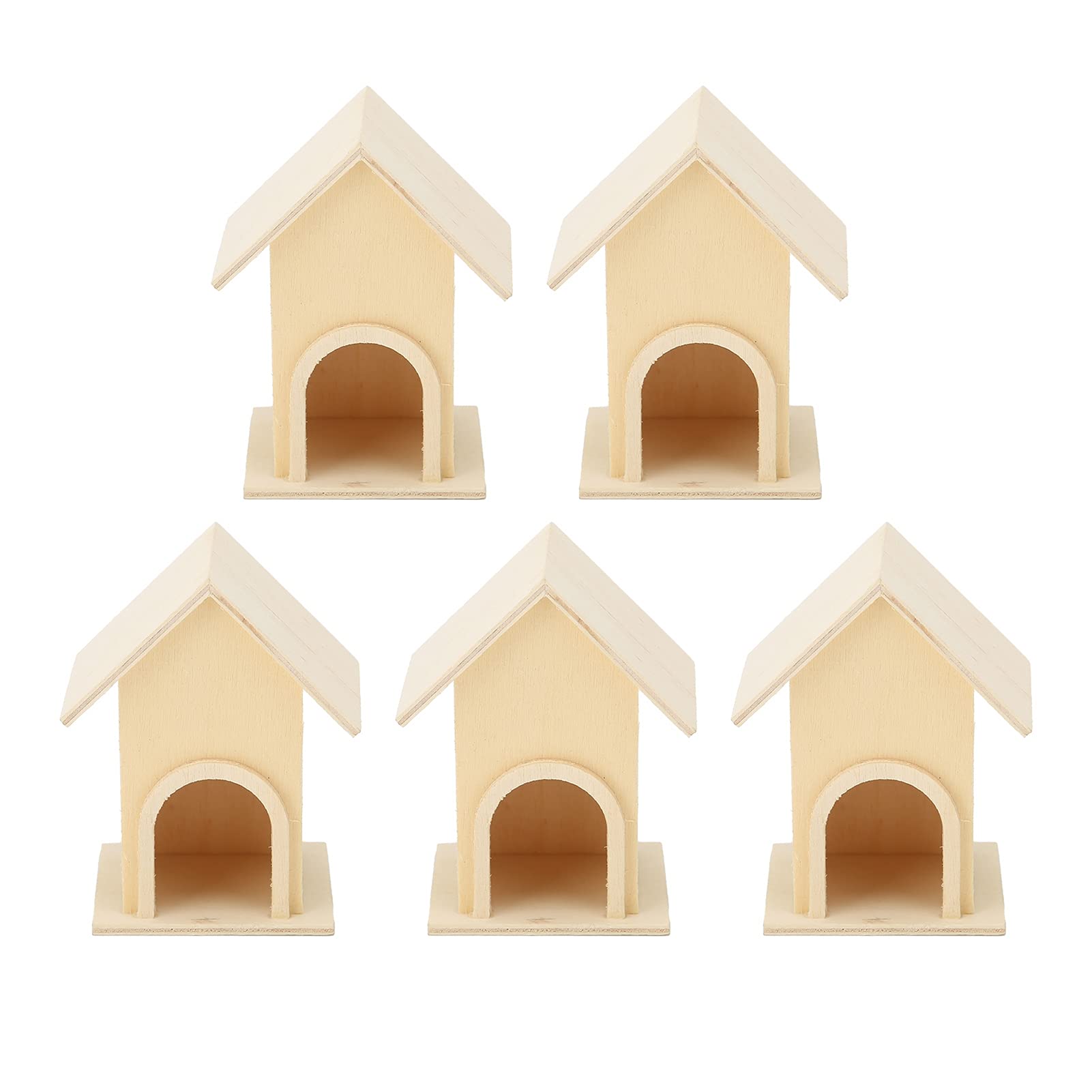 DIY Wooden Bird House Craft Kit for Kids - 5PCS Painting & Building Project with Easy Assembly, Creative Outdoor Garden Art & Hanging Patio Decor for Children's Nature Activities