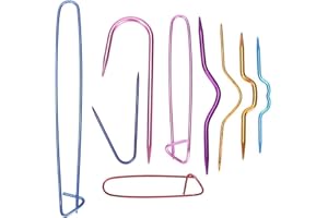 Cable stitch holder, mixed colors, aluminum cable needles, mesh holder, pin, brooch, weaving, needle, sweater, knitting tool 