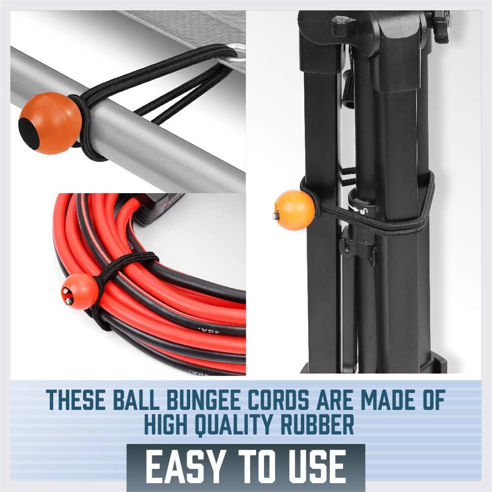 HORUSDY 45 Pack Ball Bungee Cords, Includes 6”, 9”, 11” Heavy Duty Gazebo Tarp Tie Down Cord. - - 
