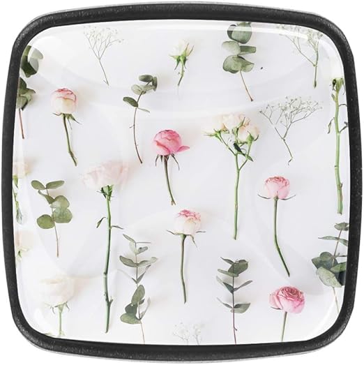 Gabinete perillas y tiradores Espécimen de hoja de flor Perillas para