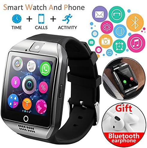 2018 Fashion Bluetooth Smart Watch Unlocked Cell Phone Smartwatch SIM Card with Camera TouchScreen Waterproof Sports Smart Watch For Men/Women/Student Compatible With Android Phones IOS Samsung