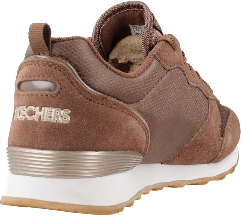 Mujer OG 85 Goldn Gurl Trainer, Chocolate Suede/ Nylon/ Rose Gold Trim, 39.5 EU