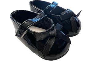 MBD Black Bow Mary Jane Shoes Fits 18 Inch Girl Dolls and Kennedy and Friends Dolls- 18 Inch Doll Shoes