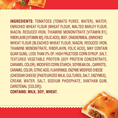 CHEF BOYARDEE MINI BEEF RAVIOLI, MICROWAVE PASTA, CANNED FOOD, 15 OZ.