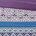 Intelligent Design Cozy Comforter Set Casual Boho Pieced Design, Modern All Season Bedding Set with Matching Sham, Decorative Pillow, Twin/Twin XL, Joni Purple 4 Piece (ID10-1098)