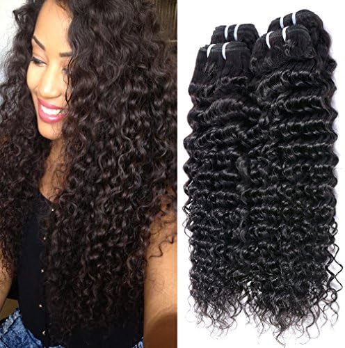 GEM Beauty Brazilian Curly Hair 3 Bundles lot Unprocessed Human Hair Extensions Brazilian Virgin Hair Deep Curly Weave 1B (14 14 14inch)