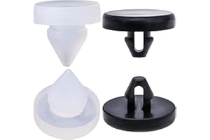 MEAJOO 4PCS Brake Pedal Stop Pads, Brake Light Switch Stopper, Brake Switch Pad, Car Truck Auto Brake Pedal Pad 90541-06036 46505-SA5-000 (Nylon, White)