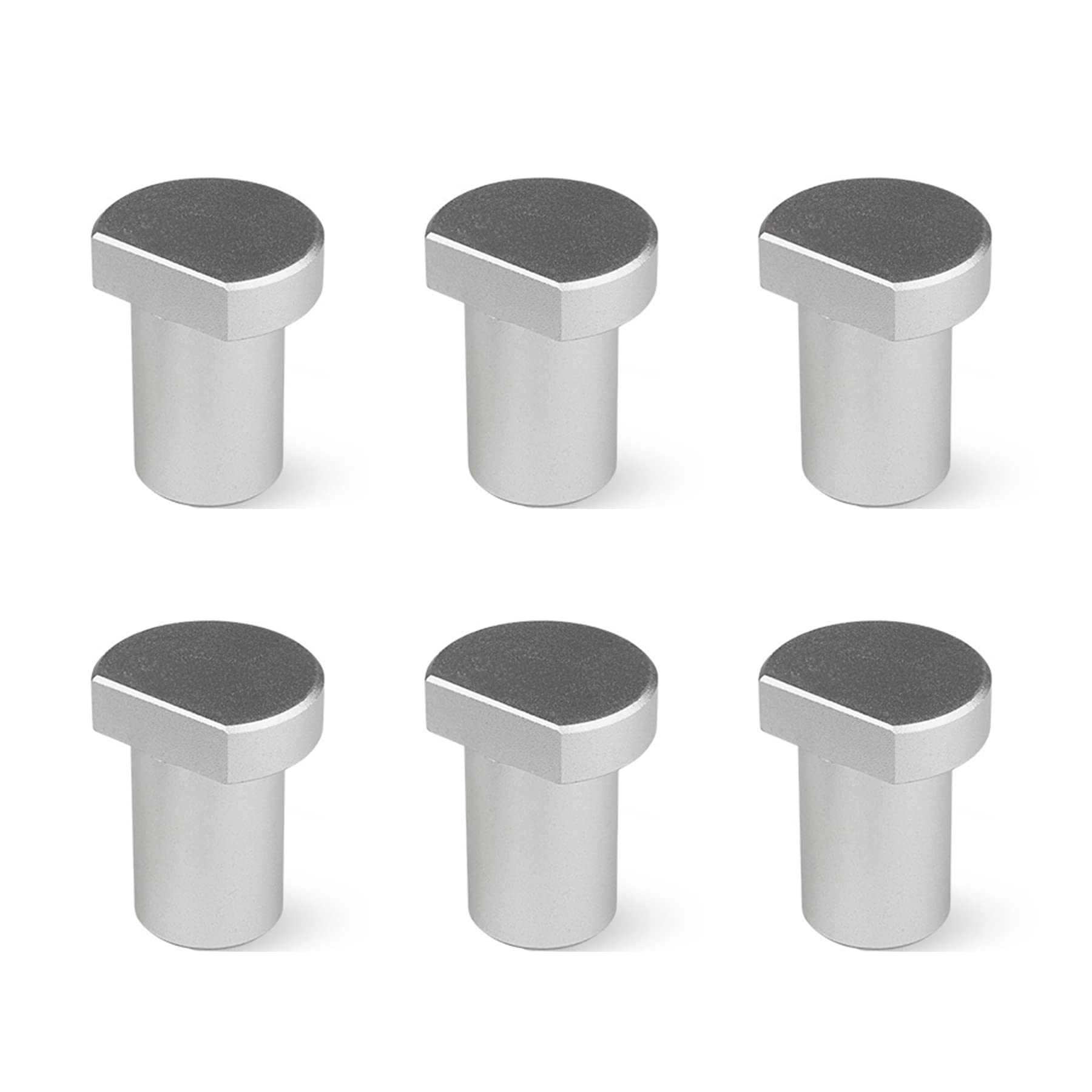 6 Pack Bench Dogs, Aluminum Alloy Bench Brake Inserts for 20mmDog Holes, A Woodworking Shop Essential (20mm,Silver)
