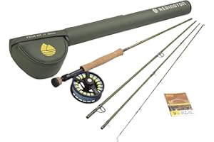 Redington Fly Fishing Field Kit, Fly Rod and Reel Combo Starter Kit, Fly Line and Carrying Case Included