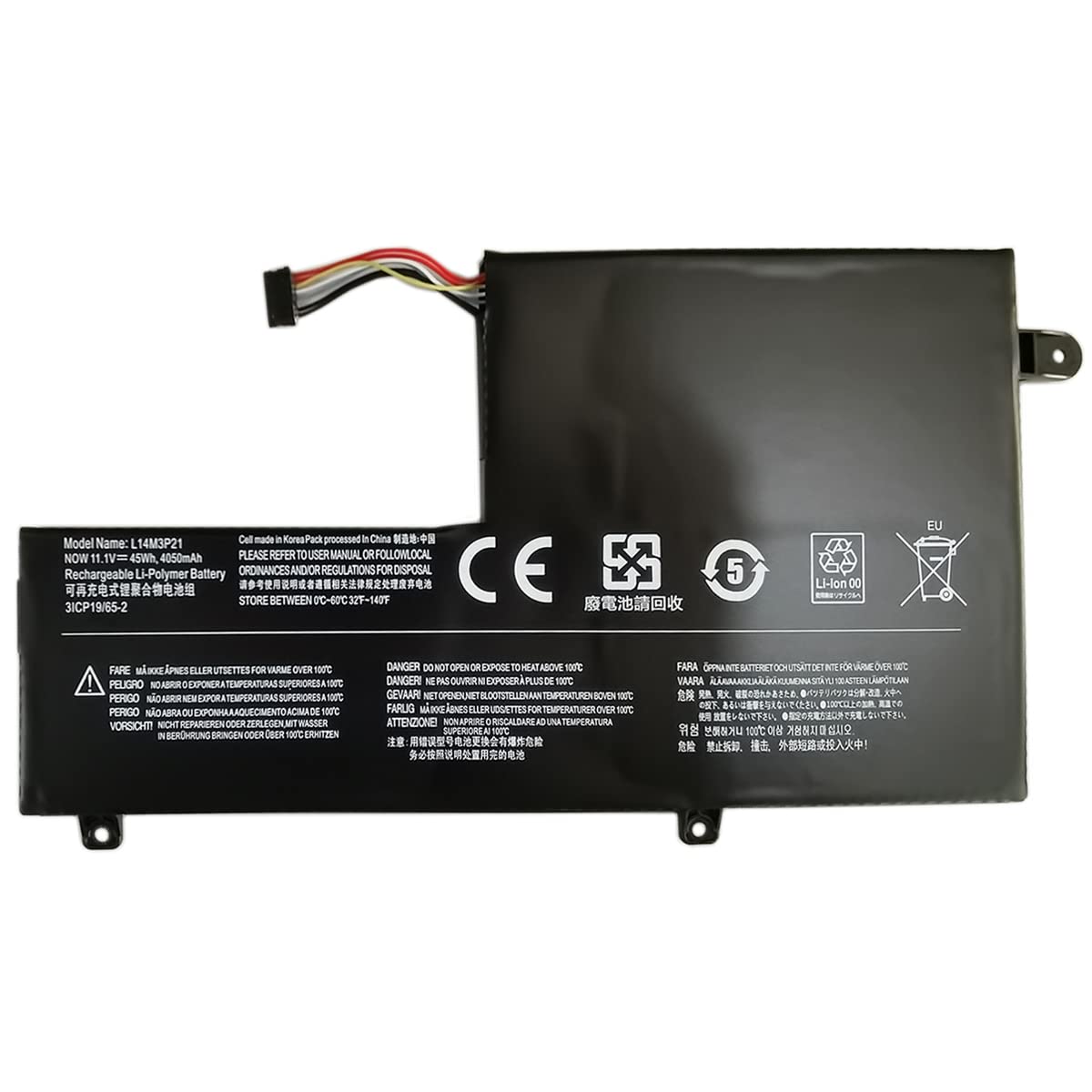 XITAIAN 11.1V 45Wh L14M3P21 L14L3P21 Replacement Battery for Lenovo Edge 2-1580 FLEX 3-1570 Flex3-14-ALEI xiaoxin 510S Yoga 500 14ISK 500-14IBD