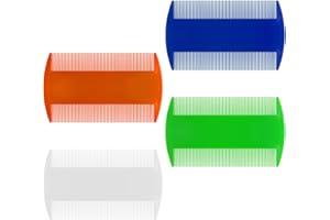 JEGTEW 4 Pack Double sided Flea Comb,for Cats and Dogs