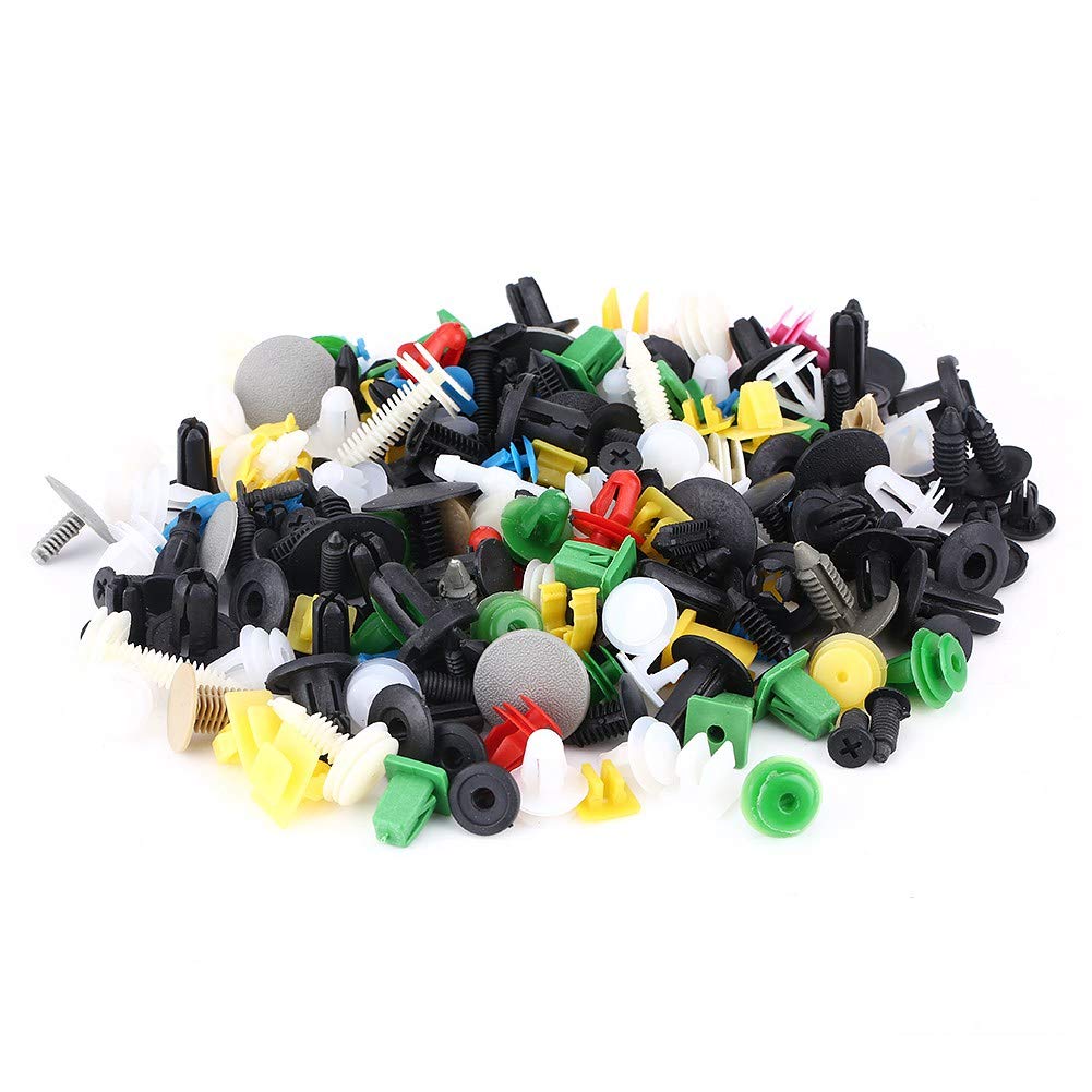 400PCS Mix Car Fastener Door TrimClip Bumper Retainer Revet Push Pin Kit (Color Randon)