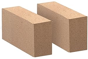 PROTALWELL Fire Bricks, Food Grade Woodstove Firebricks, 3000F, Size 9″ x 4-1/2″ x 2-1/2″, Insulating Fire Bricks, 2.5" Thick Clay Firebricks Replacement for Wood Stoves, Fireplaces, Fire Pit, Kiln, Pizza Oven