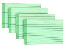 YIZUUN Green Index Cards 3x5, 200 Pack, Ruled Index
