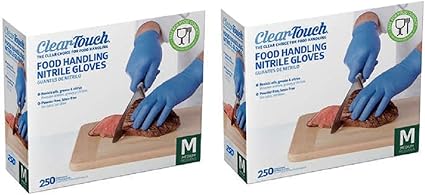 Amazon Com Food Handling Nitrile Gloves Powder Free Latex Free Food Handing Gloves For Cooking Cleaning Food Handling Disposable Gloves Resists Oils Grease Complies With Fda 21 Cfr 177 500 Medium Health Personal Care