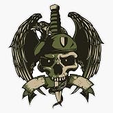 HOF Trading Zombie Skull Army Veteran Warrior Vinyl Sticker Waterproof Decal Laptop Wall Window Bumper Sticker 5In, HOFVETERANSTICKERS3432