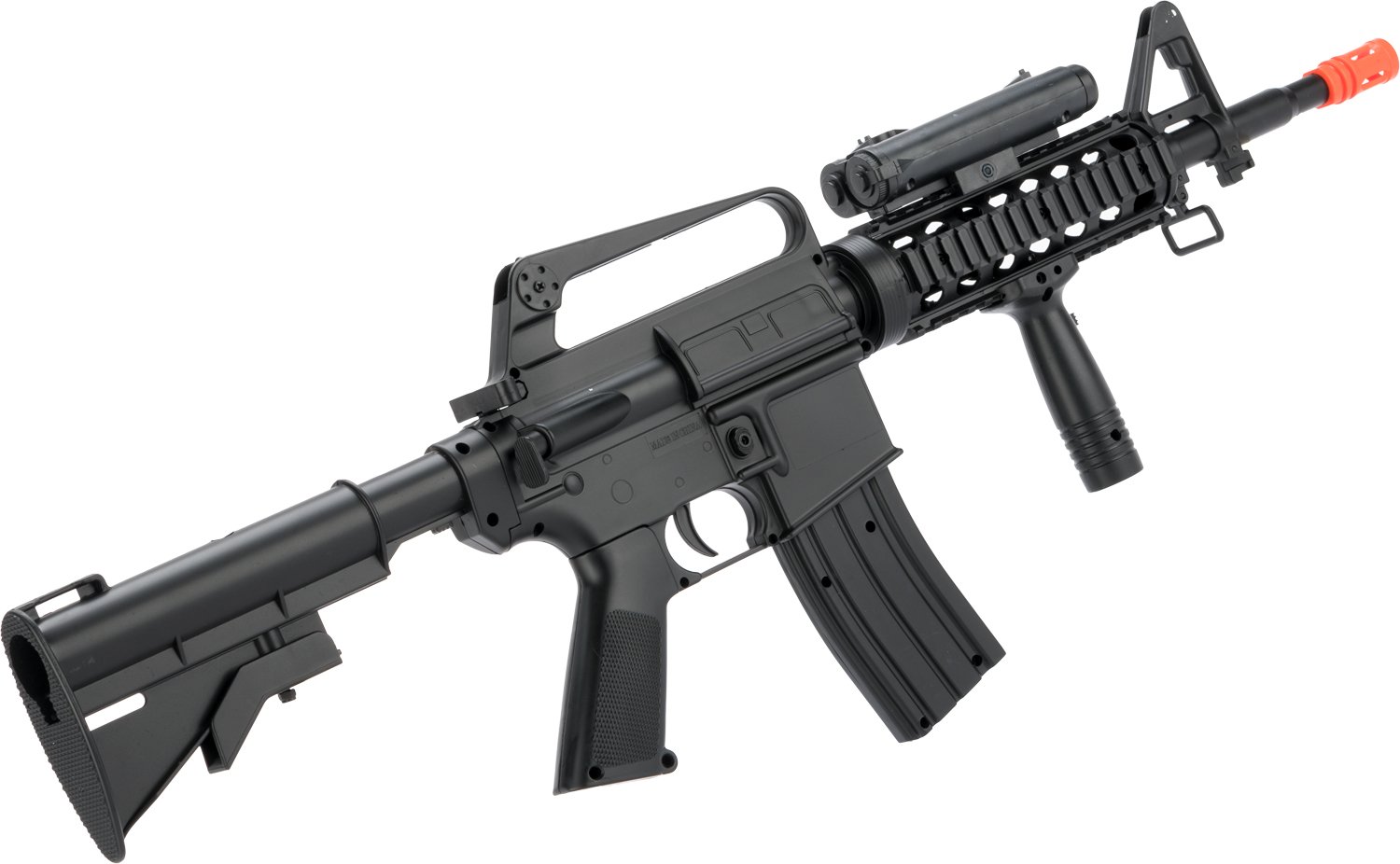 Evike Well Airsoft Full Size M4 RIS Spring Rifle with Weapon Light