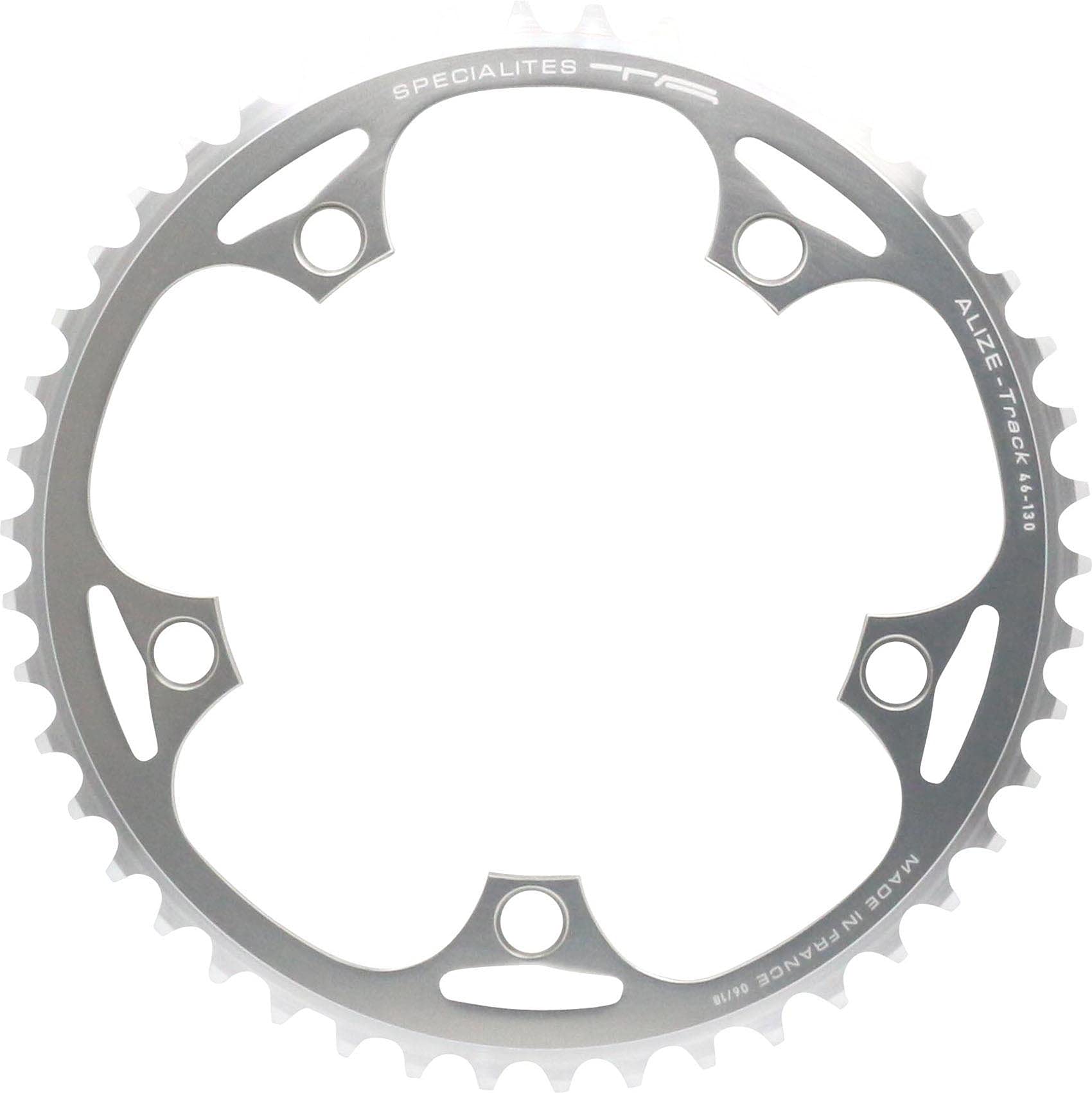Spécialités TA Alizé Track 130pcd Chainring, 44t, Silver — image 1