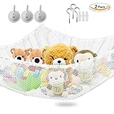 Large Toy Hammockï¼ŒToy Storage Hammock Stuffed Animal Storage Hammock Pet Net Hanging Net Corner Wall Organizer,Toy Mesh Net Expands to 6 Feet Size 70
