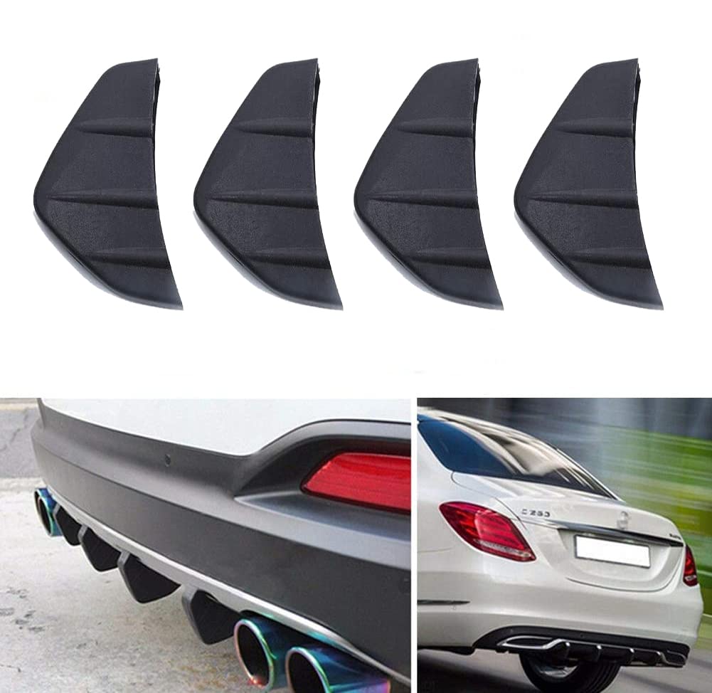 PoeHXtyy Car Rear Bumper Spoiler Diffuser Shark Fin Protect Cover Anti-crash Accessories