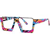 VOOGLAM Rectangle Blue Light Blocking Glasses for Women Men Anti Eyestrain Dry Eyes Computer Phone TV Eyewear Dardhan