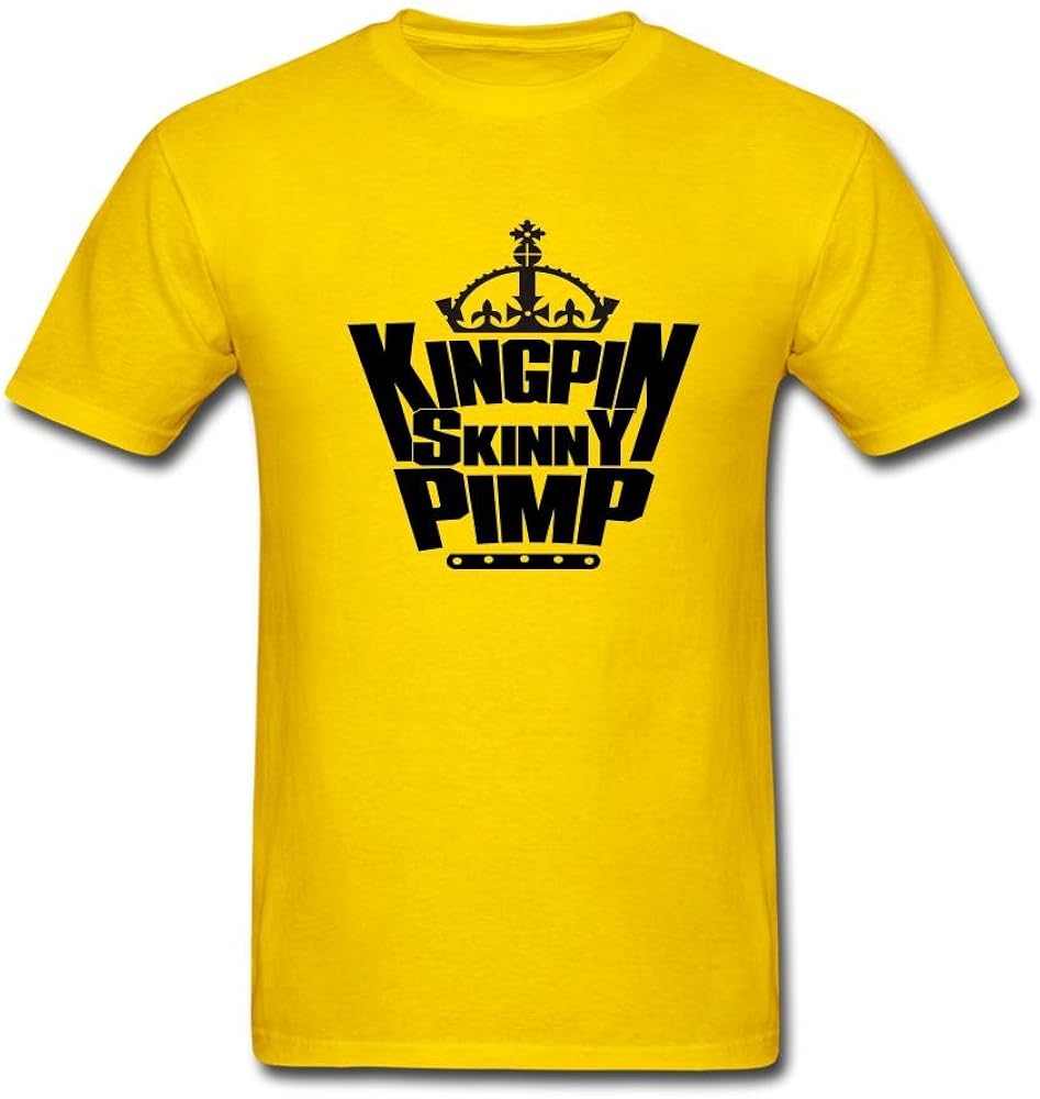 Men's Kingpin Skinny Pimp Logo Short Sleeve TShirt Clothing