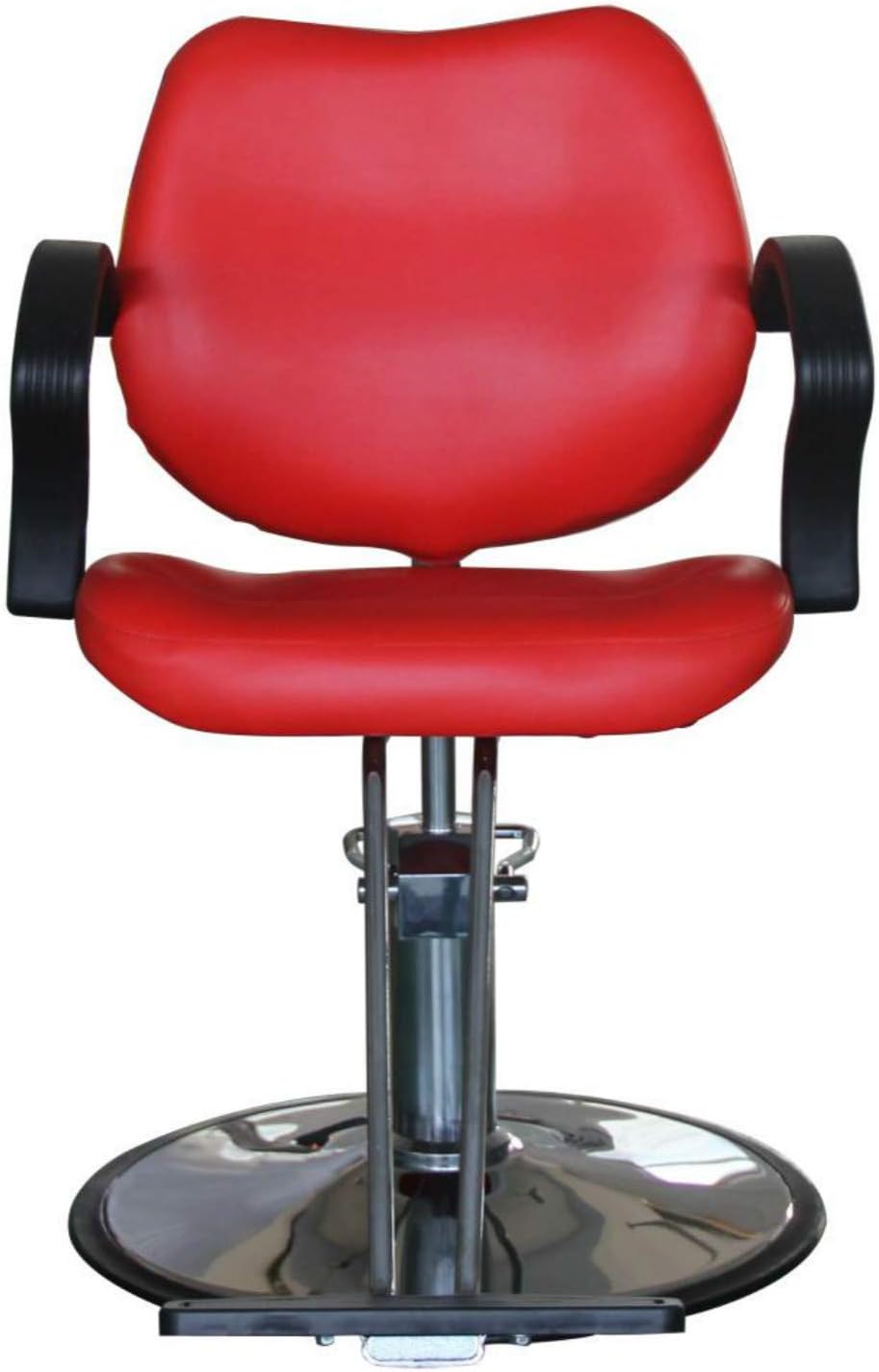 Salon Style Tattoo Spa Beauty Equipment Barber Chair Styling Chair Hydraulic Heavy Duty Leather Swivel Classic Hair Salon Chair for Hair Stylist Women Man,Red: Kitchen & Dining