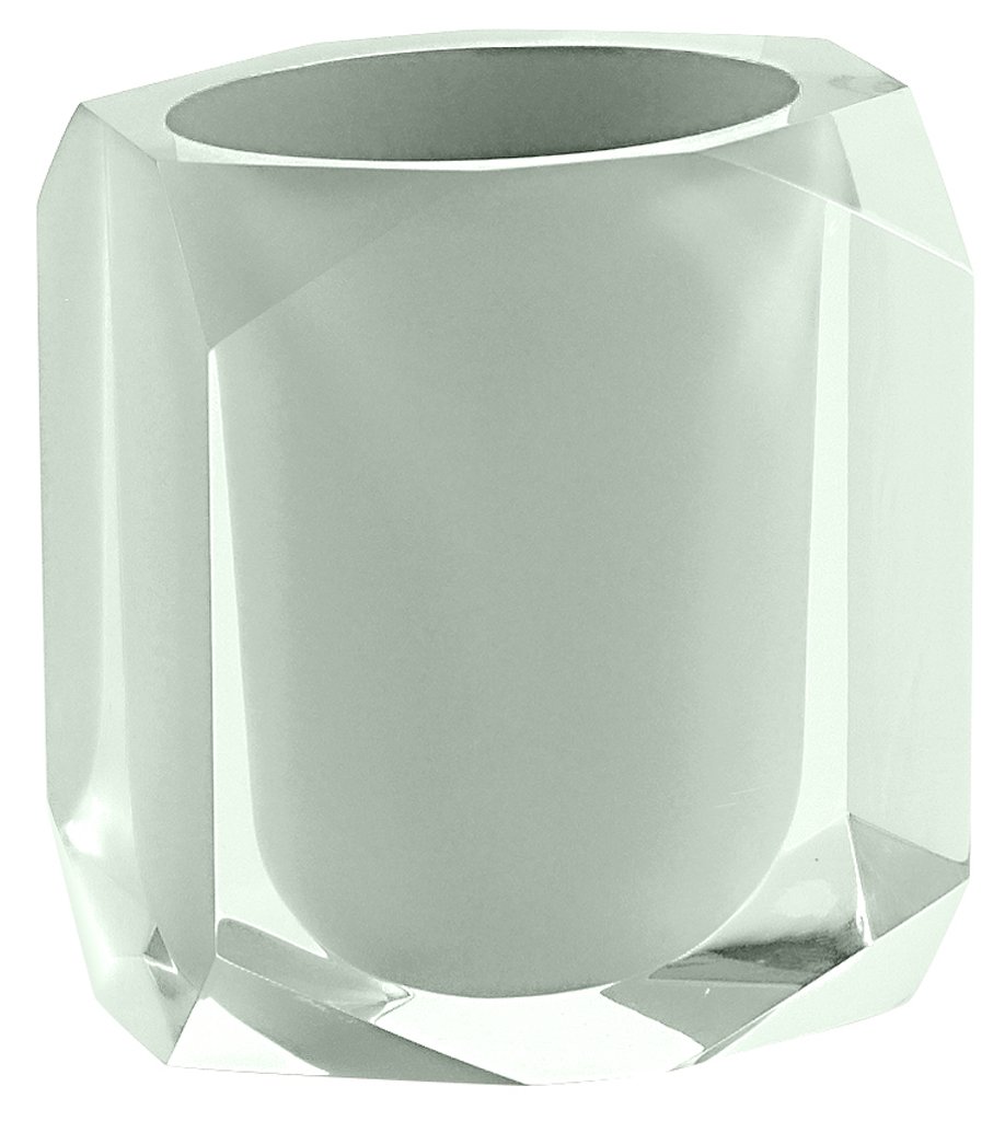 Gedy Chanelle Brush Holder, Resin, Green, 7x9x10.5