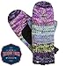 isotoner womens Chunky Cable Knit Sherpasoft Winter Mittens, Black Laser, One Size US