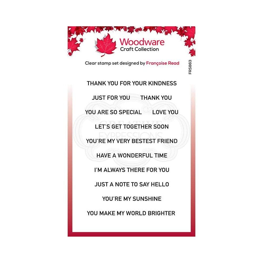 Woodware Francoise Collection-Clear Stamp-Thoughtful Strips, A6 Transparent, FRS863