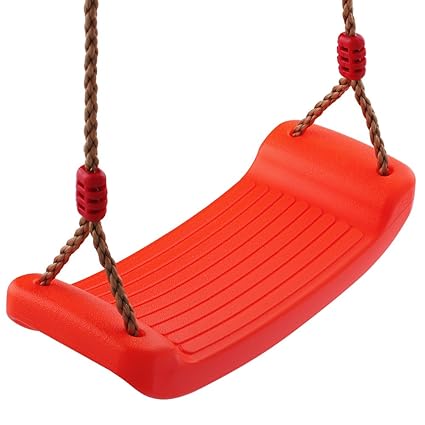 HappyPie Children Hanging Exercise Swing Toy with Warm Seat for Indoor and Outdoor Playground Set - Red