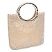 CLOCOLOR Womens Crystal Rhinestone Evening Bags Wedding Clutch Purse with Bow Frame Glod Small