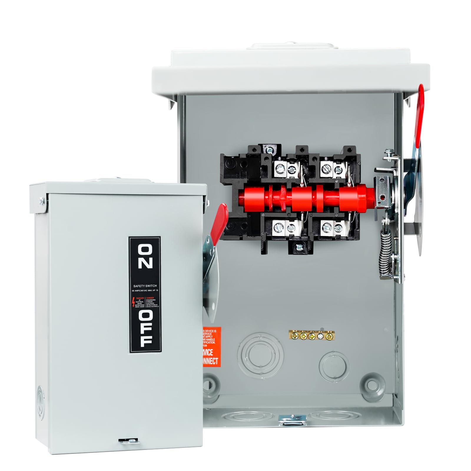 Photo 1 of 2P 60Amp 120V/240V General Duty Safety Switch?Disconnect Switches Box?Quick Disconnect Safety Switch