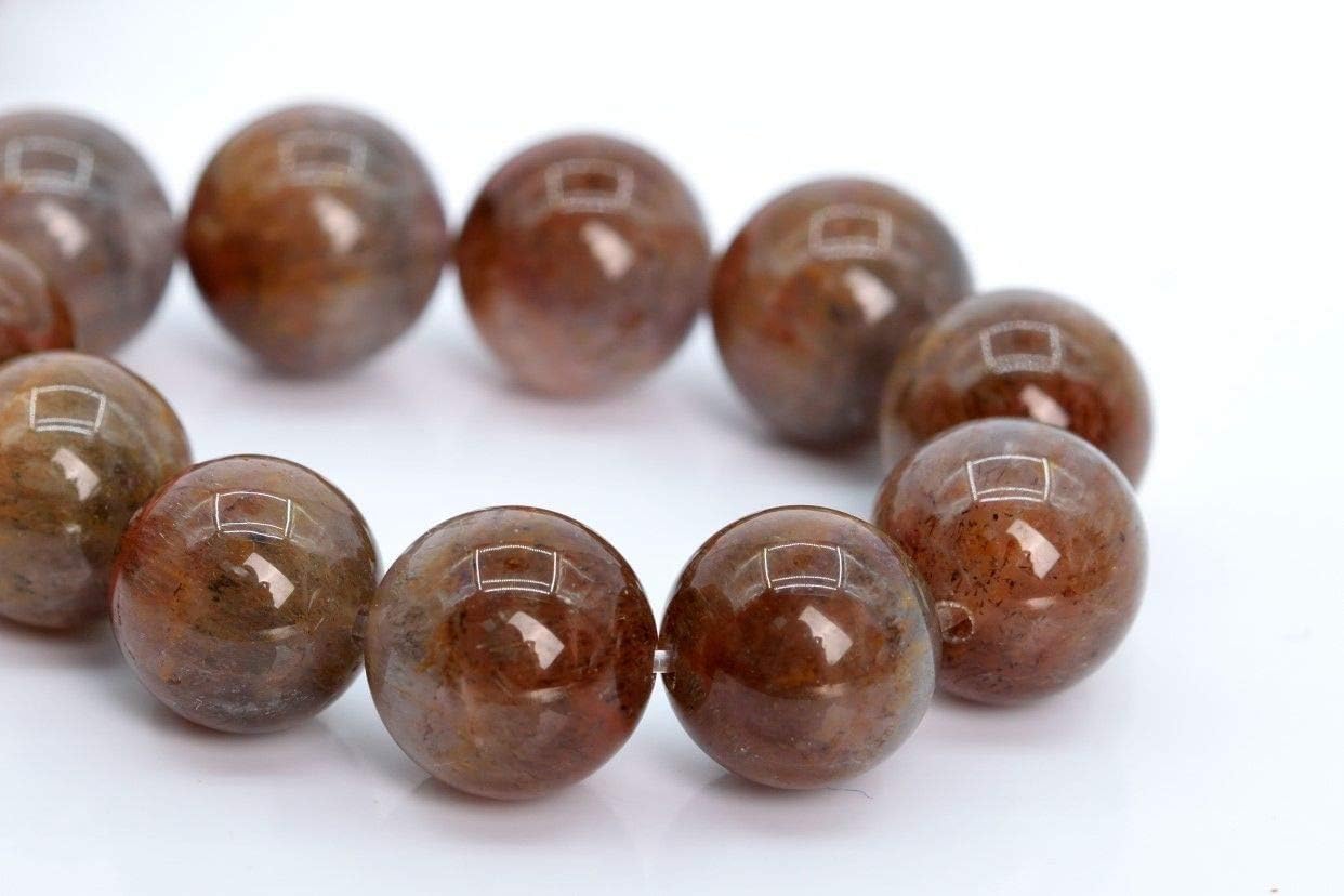 OutletBestSelling Bracelet Art Crafts 12MM Genuine Natural Auralite 23 Cacoxenite Beads Grade AA Round Loose Beads 8"