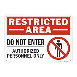 SmartSign 10 x 14 inch “Restricted Area - Do Not